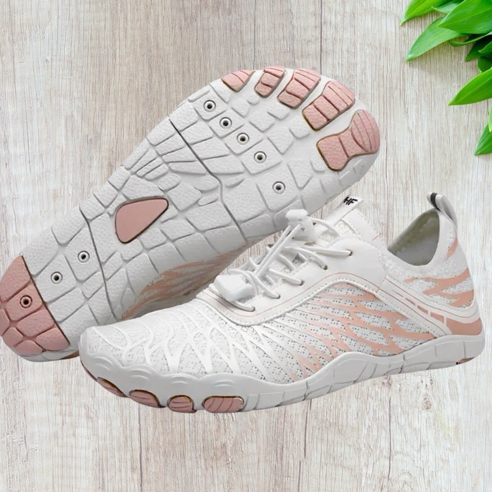 Hike footwear Lorax Healthy‎ non-slip barefoot summer shoe white pink 8-8.5 EU39